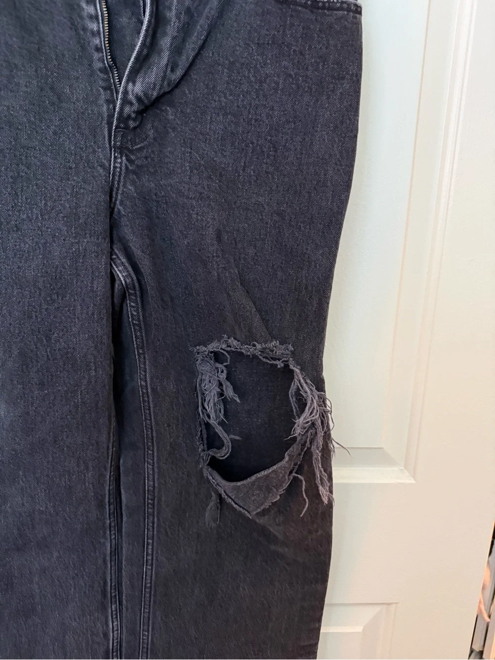 Abercrombie & Fitch Washed Black High-Rise Jeans